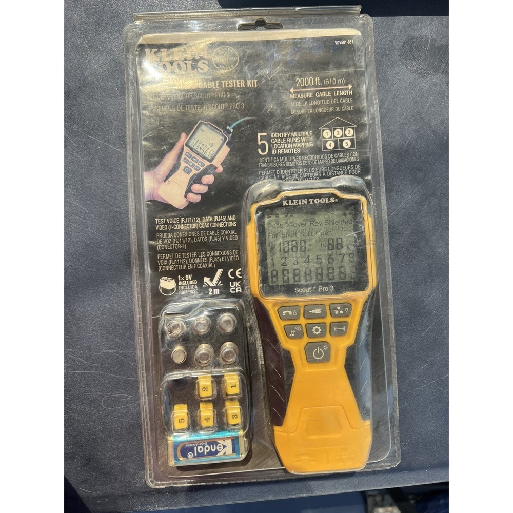 KLEIN TOOLS SCOUT PRO 3 CABLE TESTER KIT VDV501-851 (New)